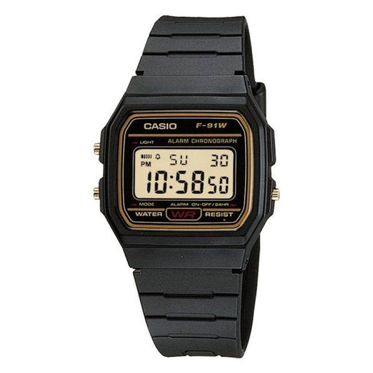 Casio F-91W-9D VINTAGE SERIES Digital Black Resin Watch
