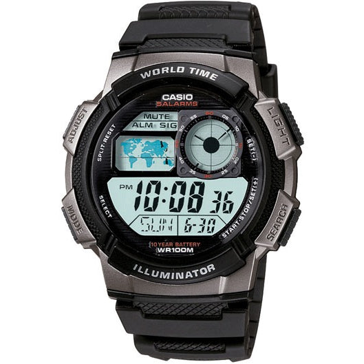 Casio AE-1000W-1BV Men's Digital with Resin Band Sports Watch